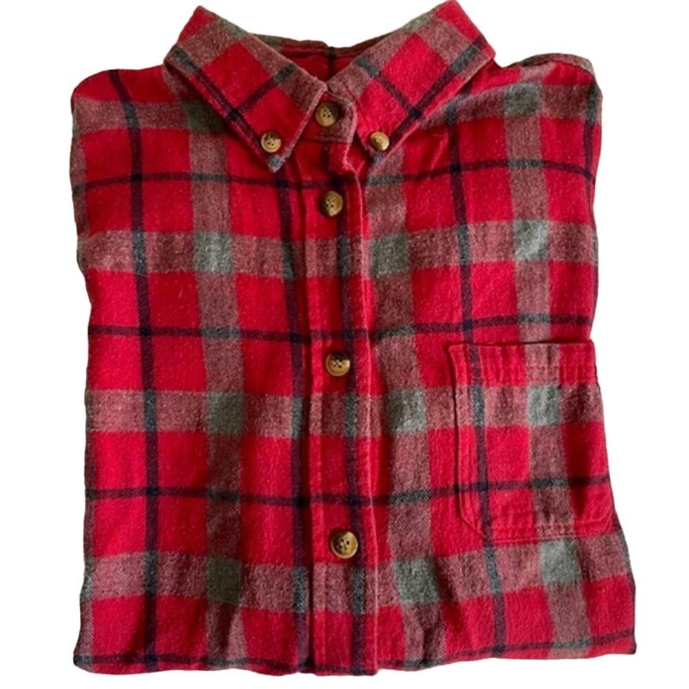 Madewell x Penfield Classic Slim Flannel warm cozy layers red plaid gray black 2 - Picture 11 of 11